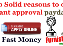 Top Solid reasons to opt for instant approval payday loans